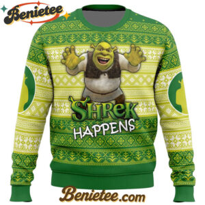Shrek Happens Ugly Christmas Sweater