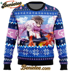 Shuu and Inori Guilty Crown Ugly Christmas Sweater