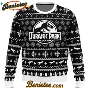 Skeleton Christmas Jurassic Park Ugly Christmas Sweater