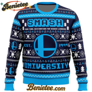 Smash University Super Smash Bros Ugly Christmas Sweater