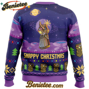 Snappy Christmas Infinity Gauntlet Marvel Ugly Christmas Sweater