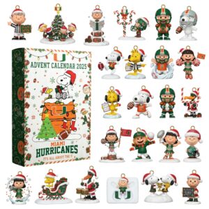 Snoopy Miami Hurricanes Advent Calendar 2025 Official University Of Miami Holiday Gift Box