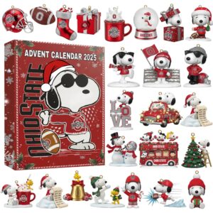 Snoopy Ohio State Buckeyes Advent Calendar 2025 Official Osu Holiday Gift Set