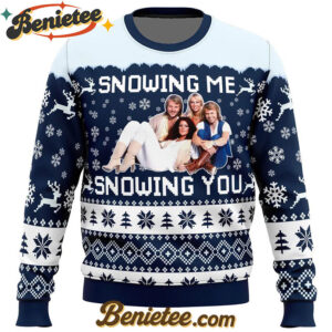 Snowing Me Snowing You ABBA Ugly Christmas Sweater
