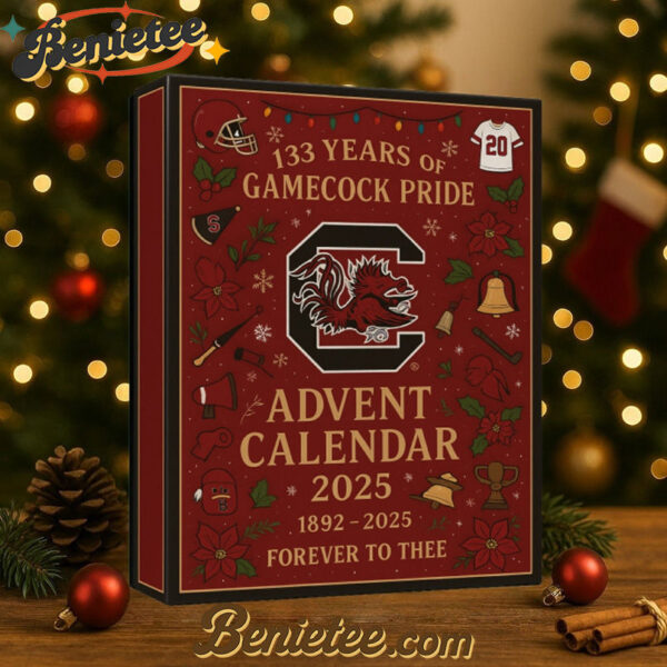 South Carolina Gamecocks 133rd Anniversary Advent Calendar, Christmas Countdown Advent Calendar Gift Box with 24 Acrylic Ornaments