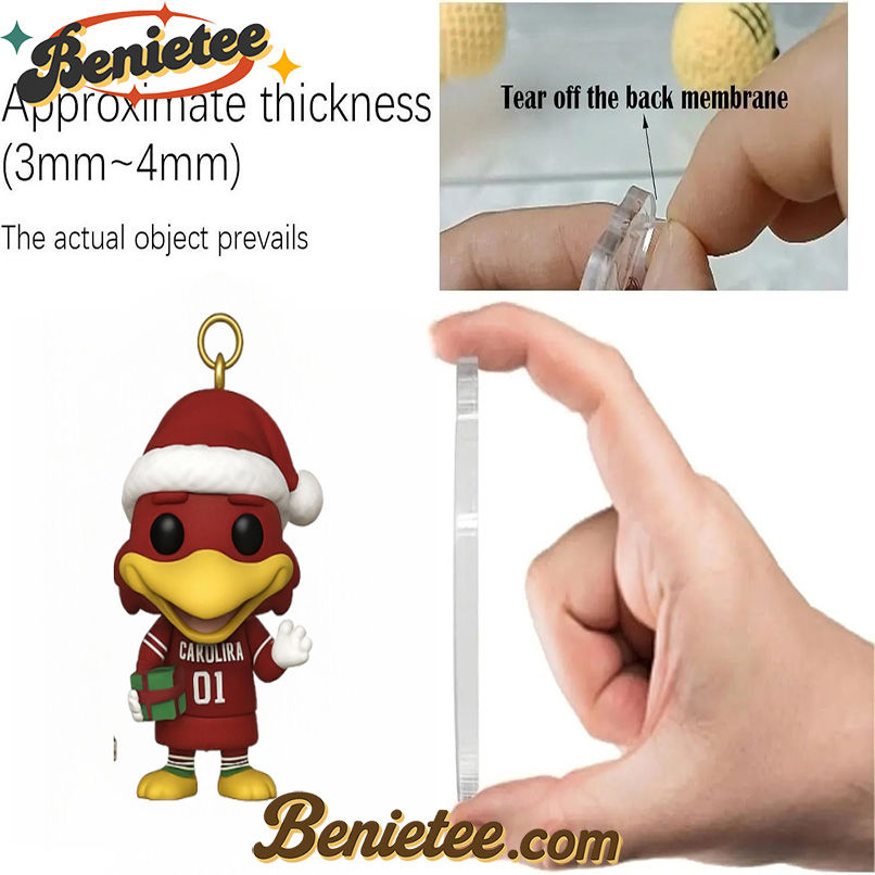 South Carolina Gamecocks 133rd Anniversary Advent Calendar, Christmas Countdown Advent Calendar Gift Box with 24 Acrylic Ornaments