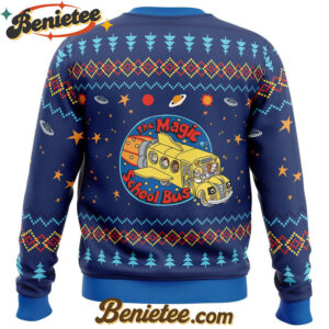 Space Adventures The Magic School Bus Ugly Christmas Sweater