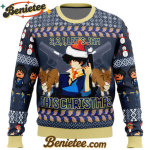 Spike Spiegel Cowboy Bebop Ugly Christmas Sweater