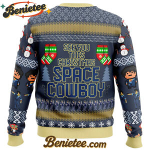 Spike Spiegel Cowboy Bebop Ugly Christmas Sweater