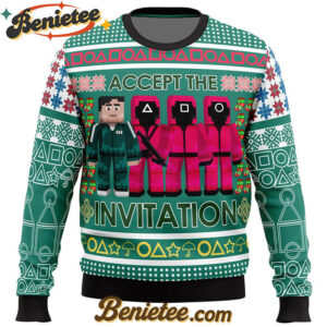 Squid Game Invitation Ugly Christmas Sweater