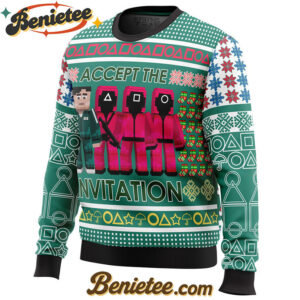 Squid Game Invitation Ugly Christmas Sweater