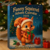 Squirrel Advent Calendar 2025, Christmas Countdown Advent Calendar Gift Box with 24 Acrylic Ornaments