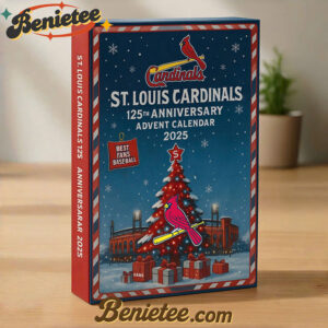 St Louis Cardinals Advent Calendar, Christmas Countdown Advent Calendar Gift Box with 24 Acrylic Ornaments