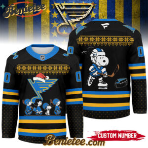 St. Louis Blues - Premium NHL Peanuts Snoopy Hockey Jersey Ver 2
