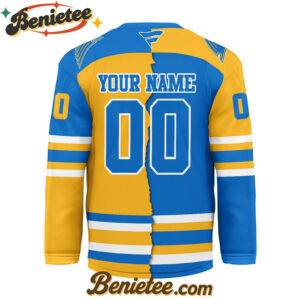 St. Louis Blues - Premium NHL Personalized Split Color Hockey Jersey