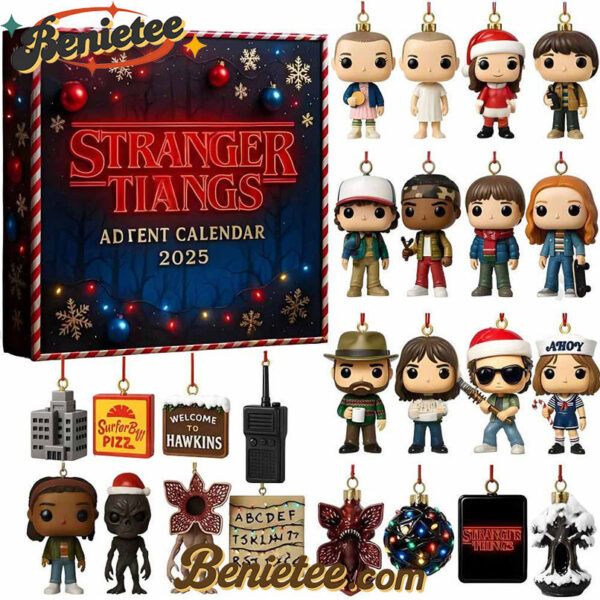 Stranger Things Advent Calendar 2025, Christmas Countdown Advent Calendar Gift Box with 24 Acrylic Ornaments