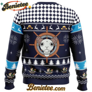 Straw Hat Pirates Ship Going Merry One Piece Ugly Christmas Sweater