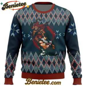 Street Fighter Ryu and Akuma Ugly Christmas Sweater