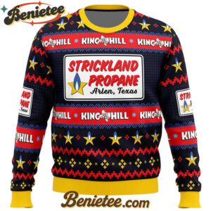 Strickland Propane Arlen Texas King of The Hill Ugly Christmas Sweater