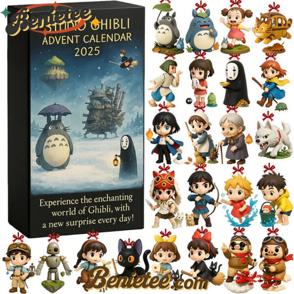 Studio Ghibli Advent Calendar 2025, Christmas Countdown Advent Calendar Gift Box with 24 Acrylic Ornaments