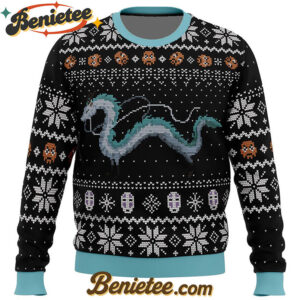 Studio Ghibli Haku Spirited Away Miyazaki Ugly Christmas Sweater