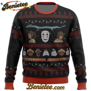 Studio Ghibli Spirited Ugly Christmas Sweater