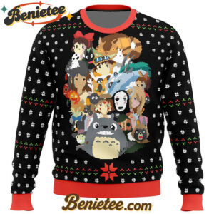 Studio Ghibli Xmas Main Miyazaki Ugly Christmas Sweater