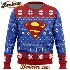 Super Heroes Superman Christmas Ugly Christmas Sweater
