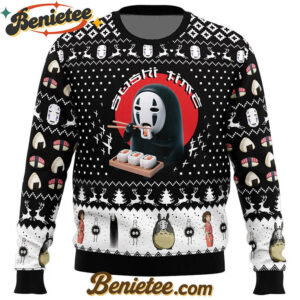 Sushi Time No Face Spirited Away Ugly Christmas Sweater