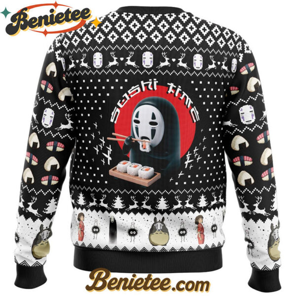 Sushi Time No Face Spirited Away Ugly Christmas Sweater