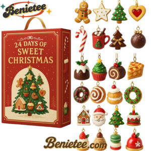 Sweet Christmas Memories Advent Calendar, Christmas Countdown Advent Calendar Gift Box with 24 Acrylic Ornaments