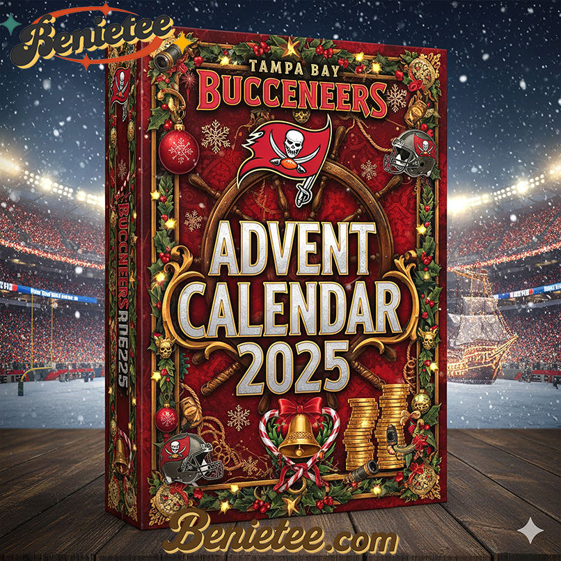 Tampa Bay Buccaneers Premium Advent Calendar 2025 CHRISTMAS GIFT, CHRISTMAS IDEA, Christmas Countdown Advent Calendar Gift Box with 24 Acrylic Ornaments