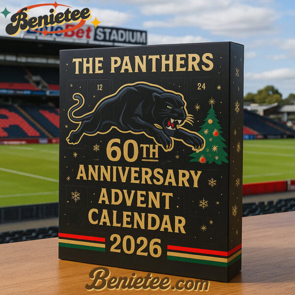 THE Panthers 60th Anniversary Advent Calendar, Christmas Countdown Advent Calendar Gift Box with 24 Acrylic Ornaments
