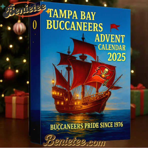 Tampa Bay Buccaneers Advent Calendar 2025, Christmas Countdown Advent Calendar Gift Box with 24 Acrylic Ornaments