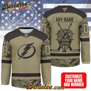 Tampa Bay Lightning - Premium NHL Camo Army Hockey Jersey
