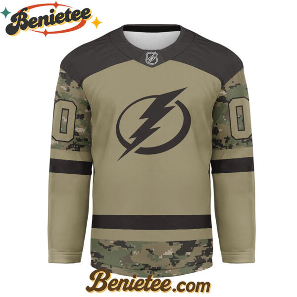Tampa Bay Lightning - Premium NHL Camo Army Hockey Jersey