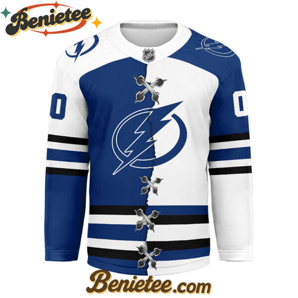 Tampa Bay Lightning - Premium NHL Personalized Split Color Hockey Jersey