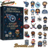 Tennessee Titans 66th Anniversary Advent Calendar, Christmas Countdown Advent Calendar Gift Box with 24 Acrylic Ornaments