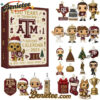 Texas A&M Aggies Anniversary Advent Calendar, Christmas Countdown Advent Calendar Gift Box with 24 Acrylic Ornaments