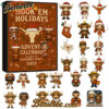 Texas Longhorns 2025 Advent Calendar, Christmas Countdown Advent Calendar Gift Box with 24 Acrylic Ornaments