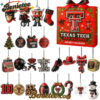 Texas Tech Red Raiders Limited Edition 2025 Advent Calendar, Christmas Countdown Advent Calendar Gift Box with 24 Acrylic Ornaments