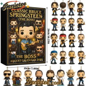 The Boss Bruce Spring Advent Calendar 2025, Christmas Countdown Advent Calendar Gift Box with 24 Acrylic Ornaments