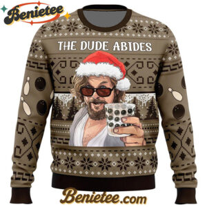 The Dude Abides The Big Lebowski Ugly Christmas Sweater