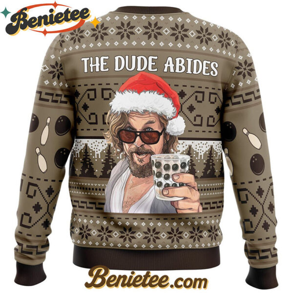 The Dude Abides The Big Lebowski Ugly Christmas Sweater