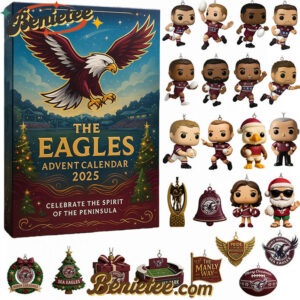 The Eagles Advent Calendar 2025, Christmas Countdown Advent Calendar Gift Box with 24 Acrylic Ornaments