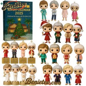The Golden Girls 40th Anniversary Advent Calendar 2025, Christmas Countdown Advent Calendar Gift Box with 24 Acrylic Ornaments