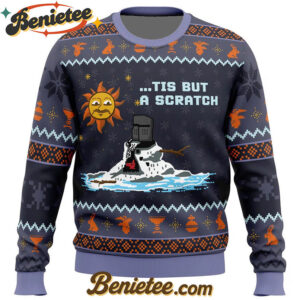 The Melting Knight Monty Python Ugly Christmas Sweater