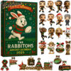 The Rabbitohs Advent Calendar 2025, Christmas Countdown Advent Calendar Gift Box with 24 Acrylic Ornaments