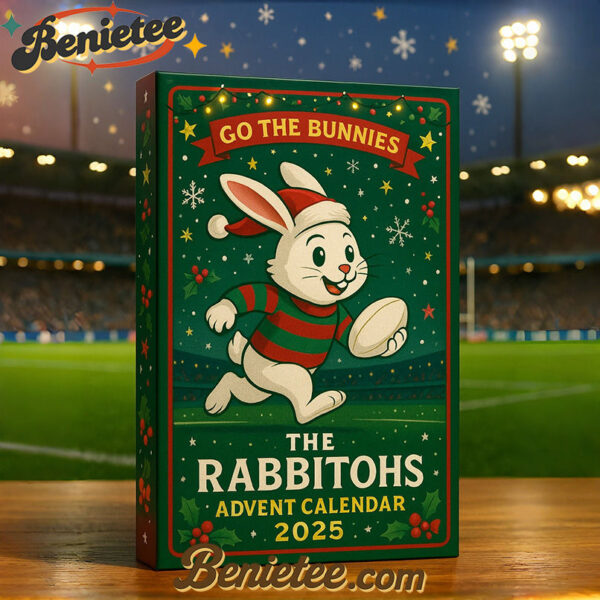The Rabbitohs Advent Calendar 2025, Christmas Countdown Advent Calendar Gift Box with 24 Acrylic Ornaments