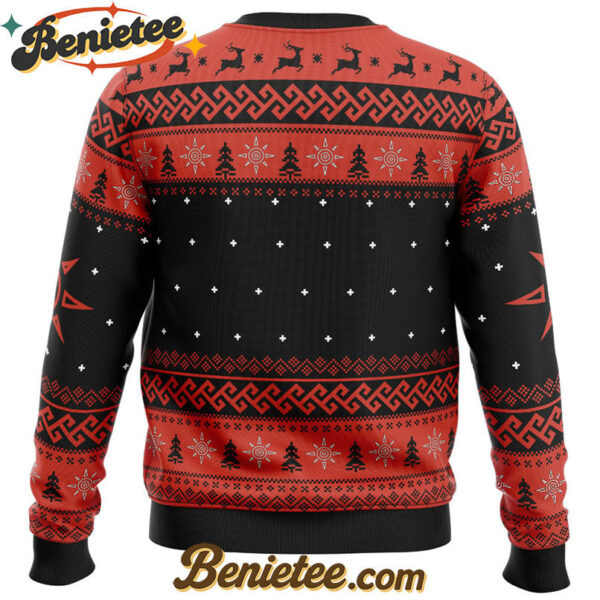 The Strongest Dragon Wargreymon Digimon Ugly Christmas Sweater